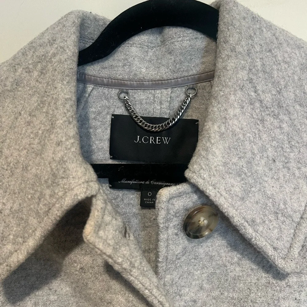 J. Crew Gray Wool-Blend Pea Coat - Picture 3 of 8